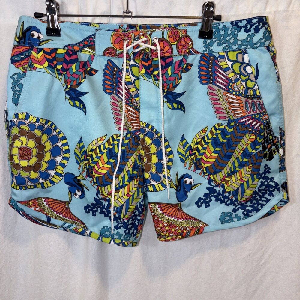 Mr Turk Swim Board Shorts Disney Finding Nemo Dory Men's Size 30 Lined New